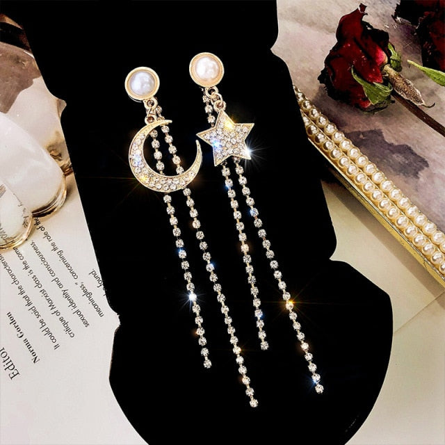 Tassel Earrings NEW luxury drop  jewelry earrings Fashion collocation acrylic big earrings for women 2019 statement