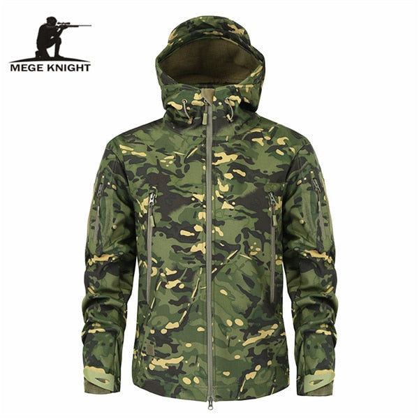 Mege Brand Clothing Autumn Men's Military Camouflage Fleece Jacket Army Tactical Clothing  Multicam Male Camouflage Windbreakers