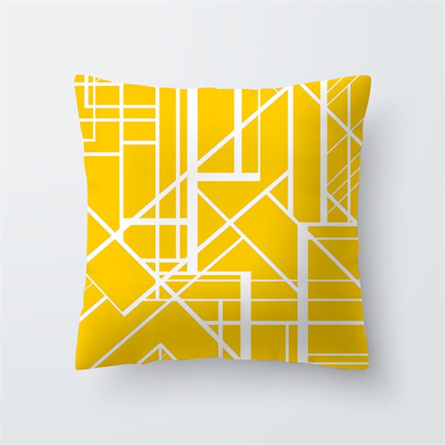 Geometry Yellow Skulls Decorative Pillows Cushion Cover 45x45 Summer Pillowcase Home Decor Sofa Living Room Pillow Cases 10474