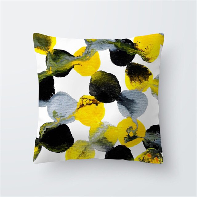 Geometry Yellow Skulls Decorative Pillows Cushion Cover 45x45 Summer Pillowcase Home Decor Sofa Living Room Pillow Cases 10474