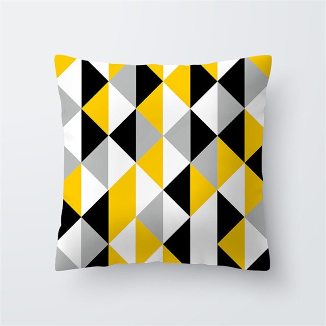 Geometry Yellow Skulls Decorative Pillows Cushion Cover 45x45 Summer Pillowcase Home Decor Sofa Living Room Pillow Cases 10474