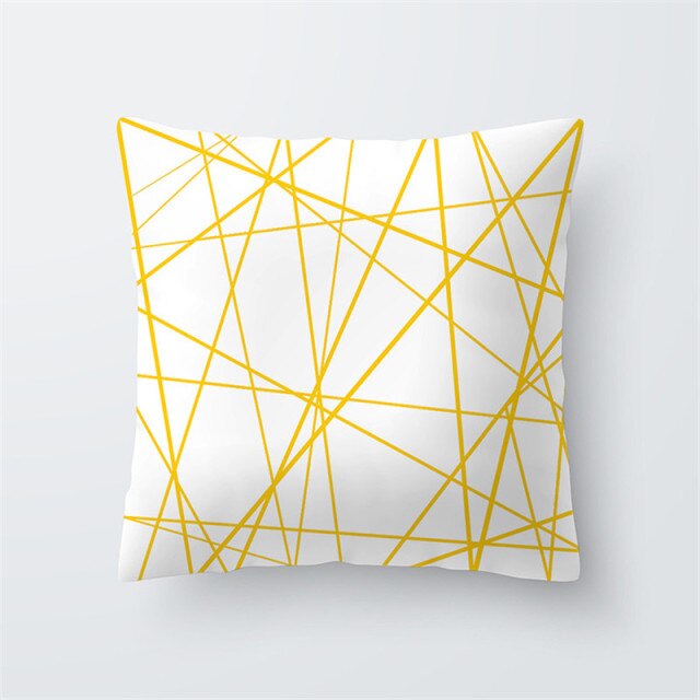 Geometry Yellow Skulls Decorative Pillows Cushion Cover 45x45 Summer Pillowcase Home Decor Sofa Living Room Pillow Cases 10474