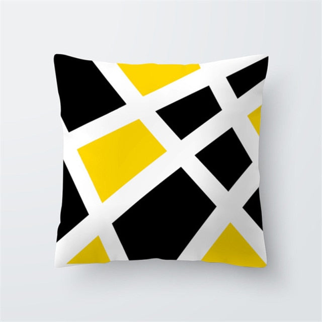 Geometry Yellow Skulls Decorative Pillows Cushion Cover 45x45 Summer Pillowcase Home Decor Sofa Living Room Pillow Cases 10474