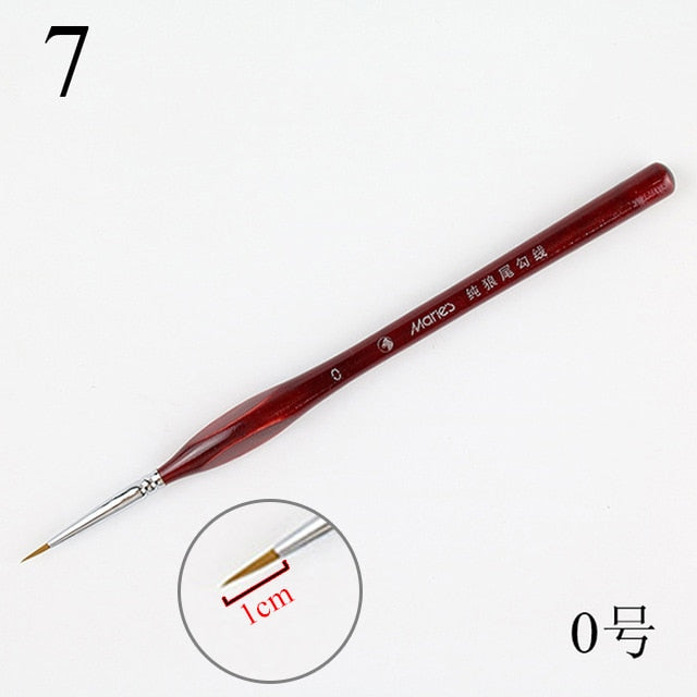 1 Piece Paint Brush Miniature Detail Fineliner Nail Art Drawing Brushes Wolf Half Paint Brushes For Acrylic Painting Supplies