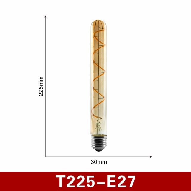 E14 E27 Retro LED Spiral Filament Light Bulb 4W Warm Yellow 220V C35 A60 T45 ST64 T185 T225 G80 G95 G125 Vintage Edison Lamp