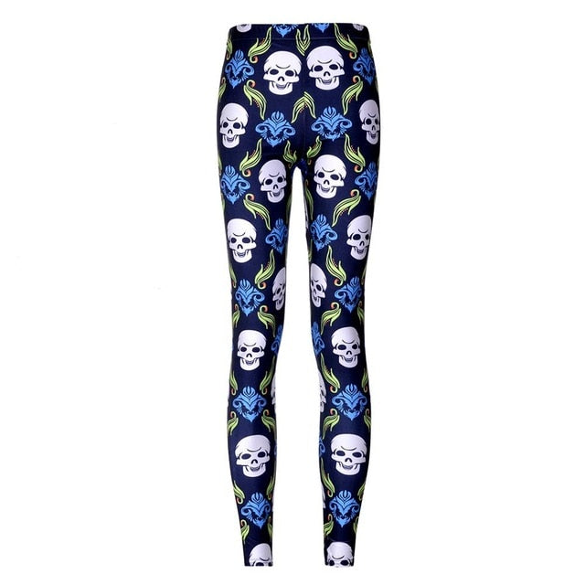 20 styles So Cute !!Dark & cat and Leopard print God Horse Mummy Dog Skull colorful Heart Printed leggings women's sexy Pants