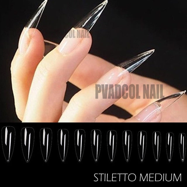 XXL Extra Long Tapered Coffin False Nail Tips Full Cover Nails Fake Tip Press On Salon Manicure Supply