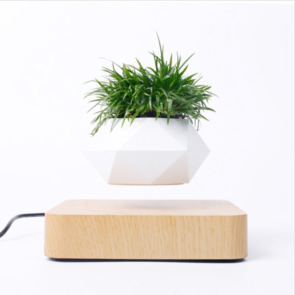 Levitating Air Bonsai Pot Rotation Flower Pot Planters Magnetic  Suspension Floating Pot Potted Plant Home Desk Decor