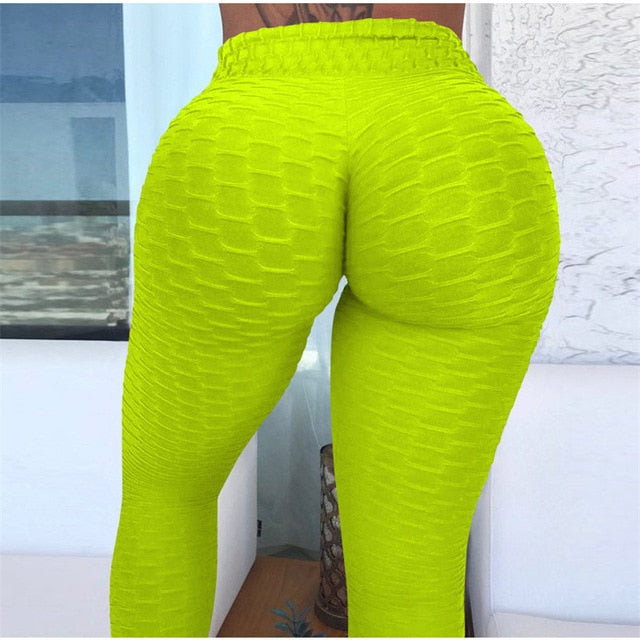 SALSPOR Sport Leggings Women Gym High Waist Push Up Yoga Pants Jacquard Fitness Legging Running Trousers Woman Tight Sport Pants