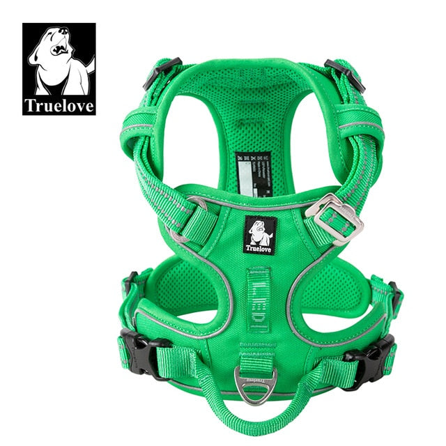 Truelove Pet Reflective Nylon Dog Harness No Pull Adjustable Medium Large Naughty Dog Vest Safety Vehicular Lead Walking Running