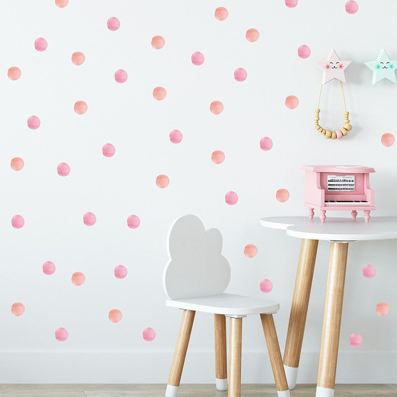 48pc Dot Wall Sticker For Kids Rooms Decoration Children Baby Nursery Wall Decals Colorful Dot Art Stickers Home Decor Wallpaper