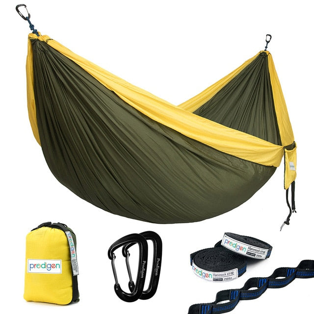 Upgrade Camping Hammock Outdoor Tourist Hanging Hammocks Portable Parachute Nylon Hiking Hammock For Backpacking Travel