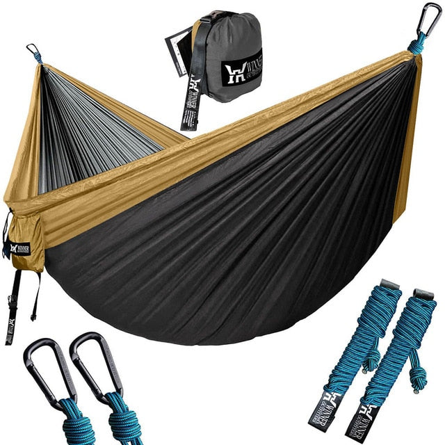 Upgrade Camping Hammock Outdoor Tourist Hanging Hammocks Portable Parachute Nylon Hiking Hammock For Backpacking Travel