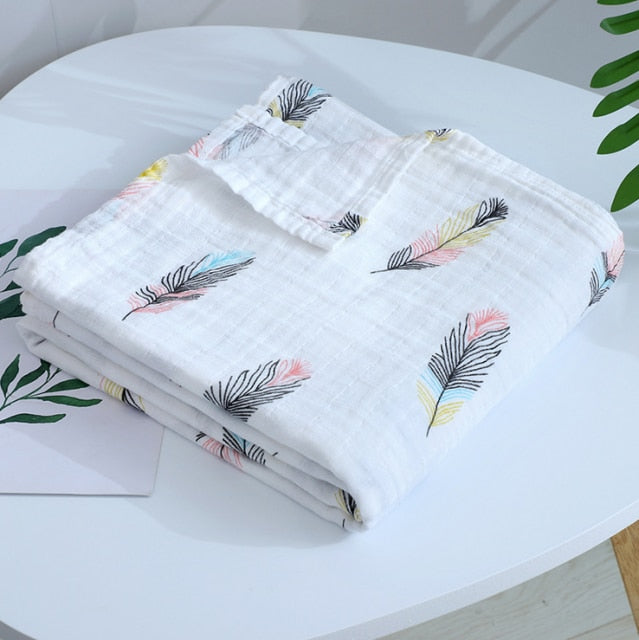 120cm*110cm Swaddle Blanket Baby Blanket Bamboo Muslin Blanket Kids Baby Bath Towel Blankets Newborn Blanket Swaddle Cotton