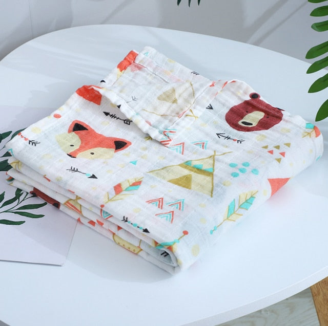 120cm*110cm Swaddle Blanket Baby Blanket Bamboo Muslin Blanket Kids Baby Bath Towel Blankets Newborn Blanket Swaddle Cotton