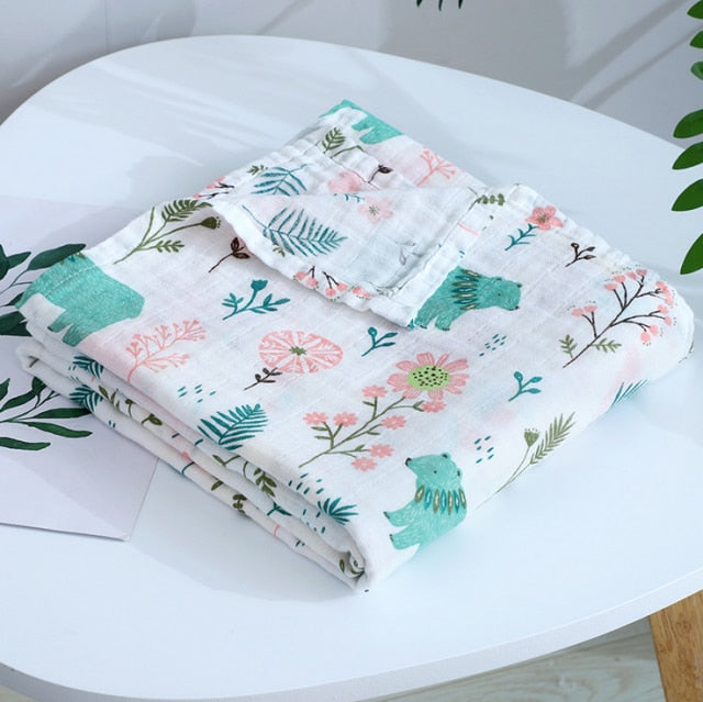 120cm*110cm Swaddle Blanket Baby Blanket Bamboo Muslin Blanket Kids Baby Bath Towel Blankets Newborn Blanket Swaddle Cotton