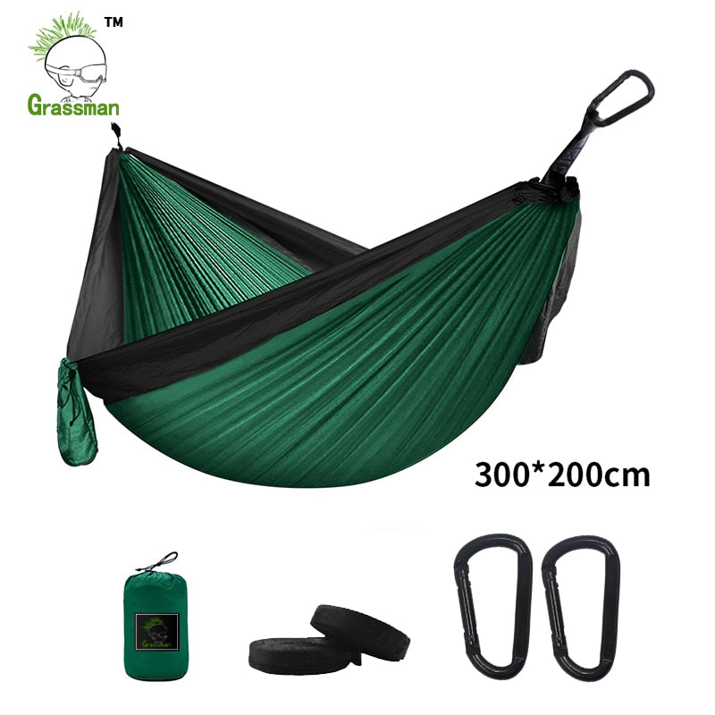 300*200cm Portable Camping Parachute Hammock Survival Garden Outdoor Furniture Leisure Sleeping Hamaca Travel Double Hanging Bed