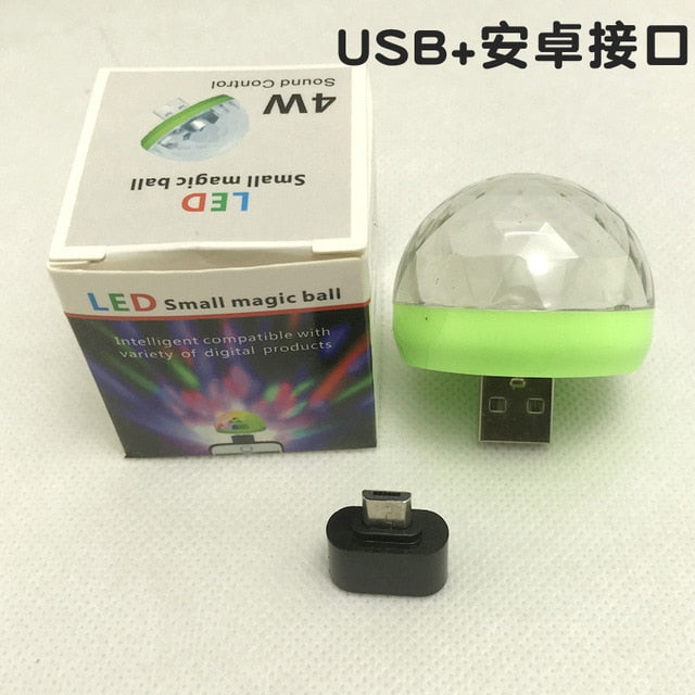 Mini USB LED Disco DJ Stage Light Portable Family Party Ball Colorful Light Bar Club Stage Effect Lamp Mobile Phone Lightings