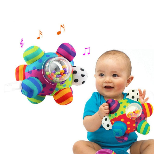Baby Toys Fun Little Loud Bell Baby Ball Rattles Toy Develop Baby Intelligence Grasping Toy HandBell Rattle Toys For Baby/Infant