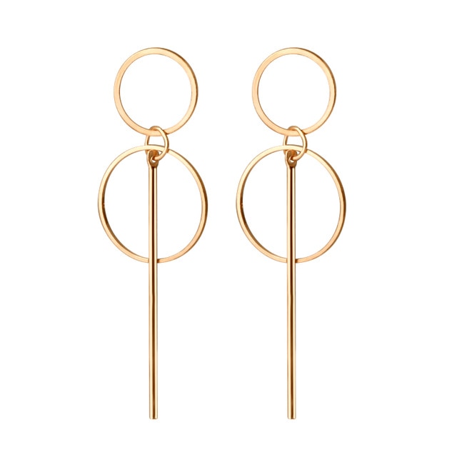 LOVR New Korean Statement Drop Earrings For Women Fashion Vintage Geometric Long Dangle Earrings 2020 kolczyki Female Jewelry