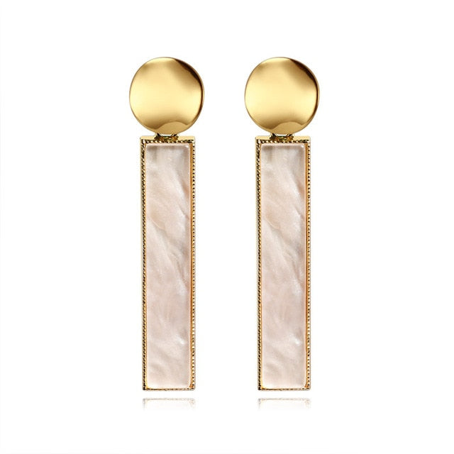 LOVR New Korean Statement Drop Earrings For Women Fashion Vintage Geometric Long Dangle Earrings 2020 kolczyki Female Jewelry