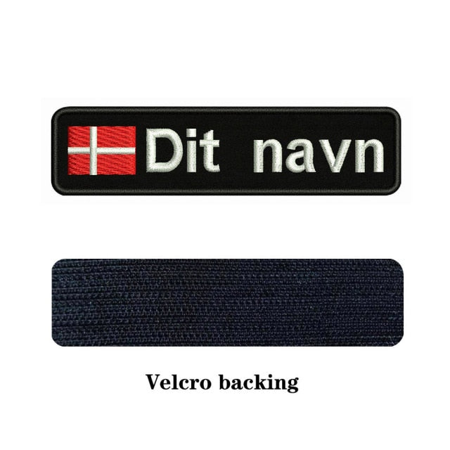 Custom National flags 10X2.5cm Embroidery Name Text Patch Stripes badge Iron On Or Velcro Backing Patches For Clothes Backpack