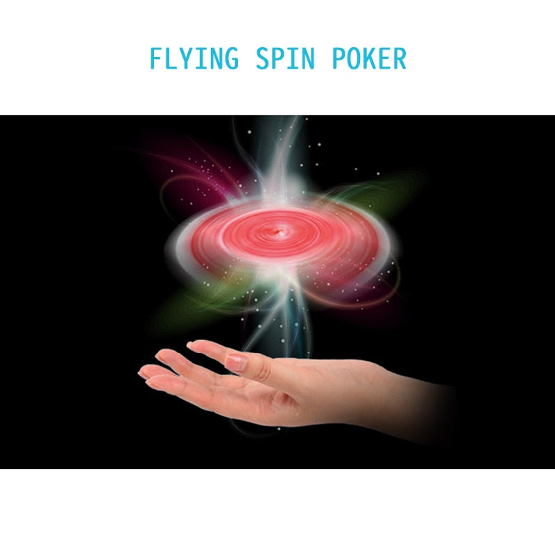 1pc magic hot selling suspended rotating magic poker flying card adult magic props