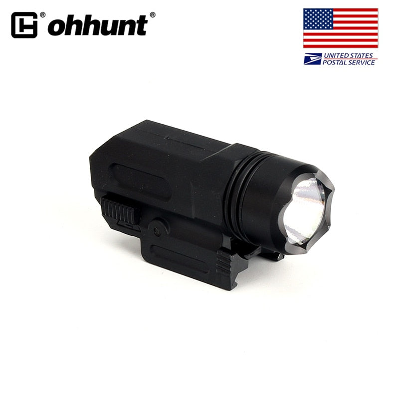 SHIP FROM USA ohhunt 150 Lumens White Light Tactical LED Flashlight Quick Release Weaver Picatinny Mount Nylon Material