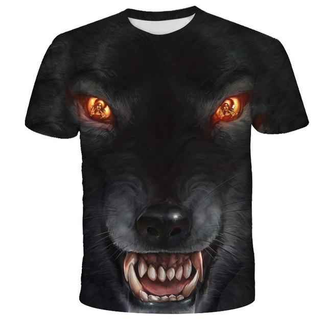 Lovers Wolf Printed T shirts Men 3d T-shirts Drop Ship Top Tee Short Sleeve Camiseta Round Neck Tshirt Fashion Casual Brand