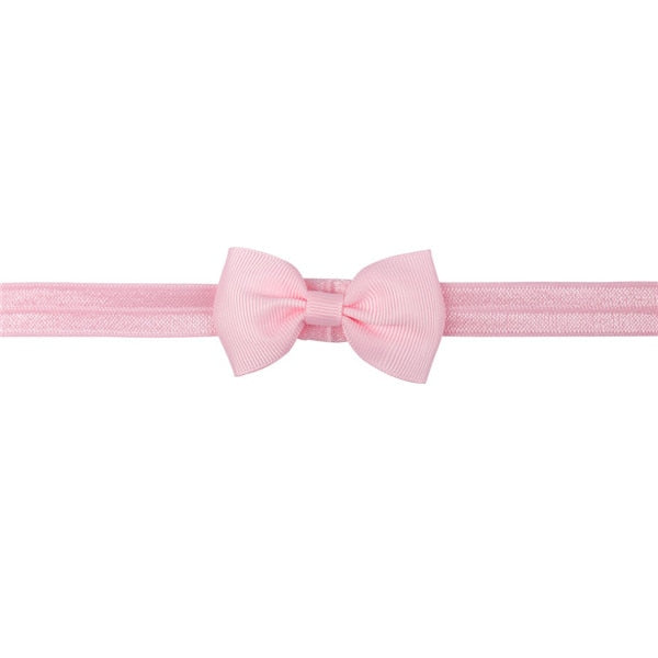 20pcs/set Cute Bow Tie Headband Hair band DIY Handmade Grosgrain Ribbon Elastic Hairband Baby Kids Hair Accessories