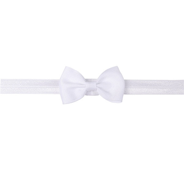 20pcs/set Cute Bow Tie Headband Hair band DIY Handmade Grosgrain Ribbon Elastic Hairband Baby Kids Hair Accessories