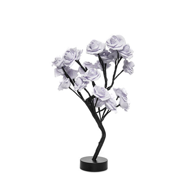 LED Table Lamp Rose Flower Tree USB Night Lights Home Decoration LED Table Lights Parties Xmas Christmas Wedding Bedroom Decor