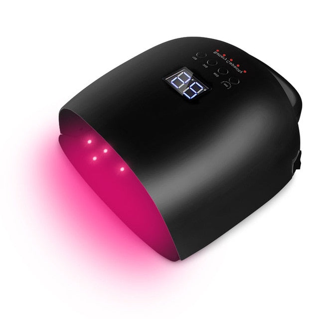 86w Rechargeable Cordless Sun UV LED Lamp Nail dryer For Curing All Gels 52 LEDs Dryer Lamp Polish Light with LCD Timer Sensor