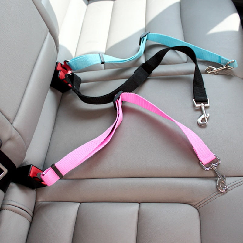Ship From USA Adjustable Pet Dog Safety Seat Belt Nylon Pets Puppy Seat Lead Leash Dog Harness Vehicle Seatbelt Pet Supplies