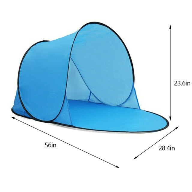 Portable Beach Tent Pop-up Tent Summer Sea Sun Shelters Garden Outdoor Camping BBQ Water-resistant Tent Outdoor Beachcanopy