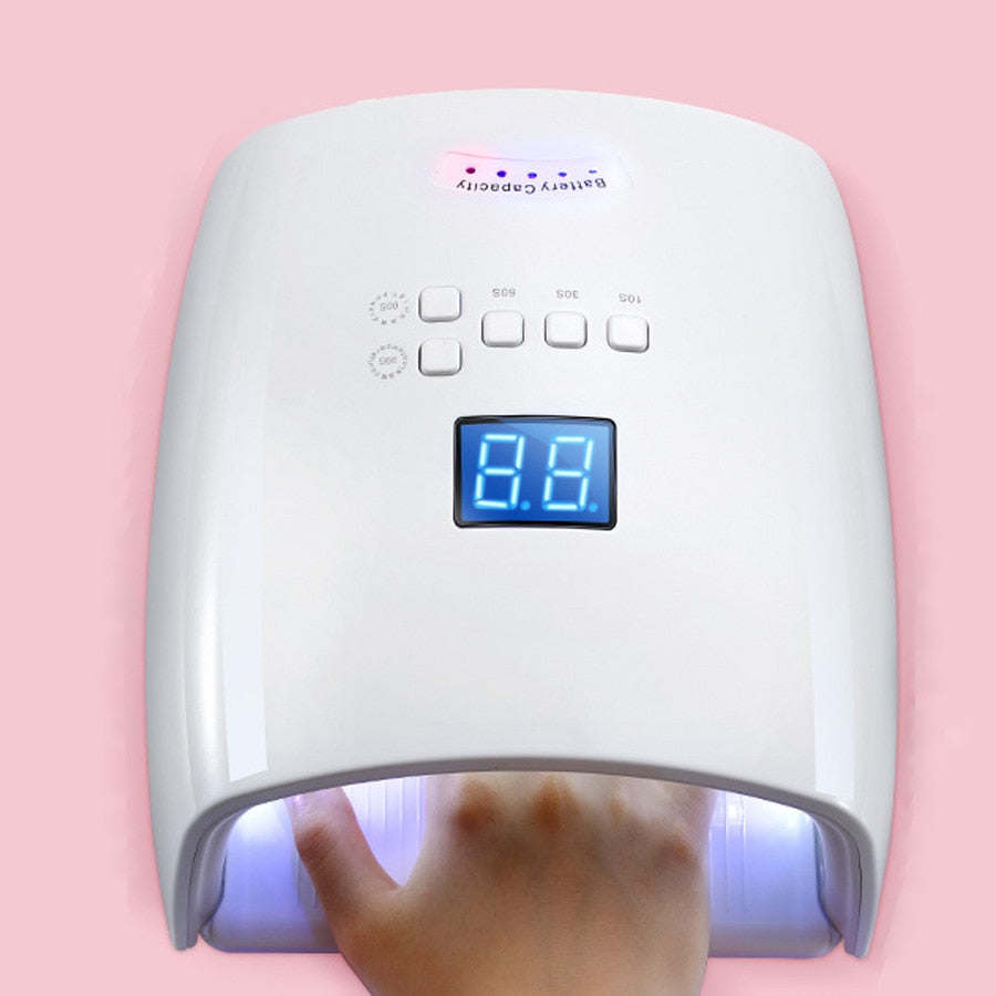 Built-in Battery Rechargeable Nail UV Lamp 48W Wireless Gel Polish Dryer S10 Pedicure Manicure Nail LED Lamp