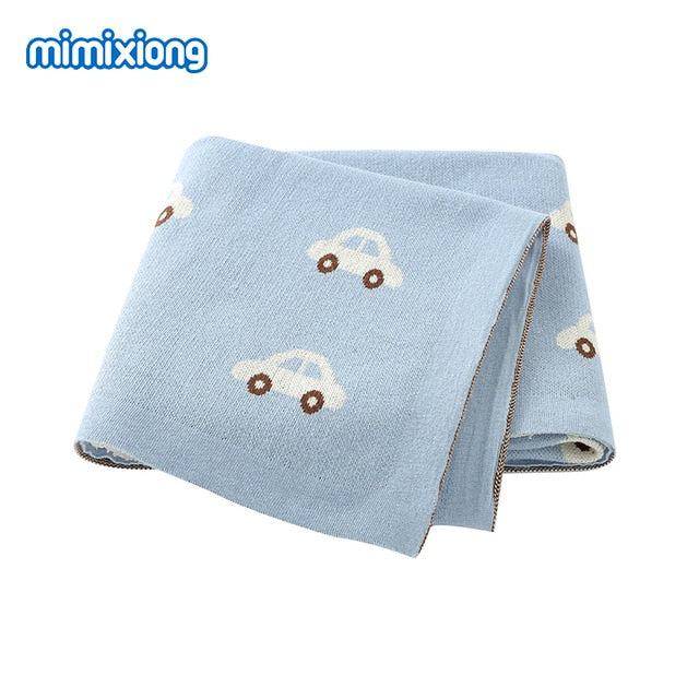 Baby Blankets Knitted Newborn Swaddle Stroller Bedding Wrap Cartoon Alpaca Infantil Boys Girls Receiving Blanket Children Quilts