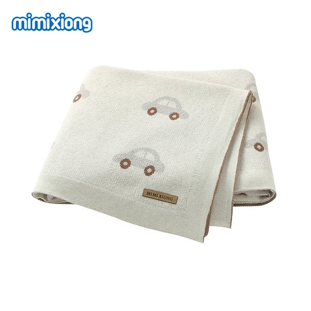 Baby Blankets Knitted Newborn Swaddle Stroller Bedding Wrap Cartoon Alpaca Infantil Boys Girls Receiving Blanket Children Quilts