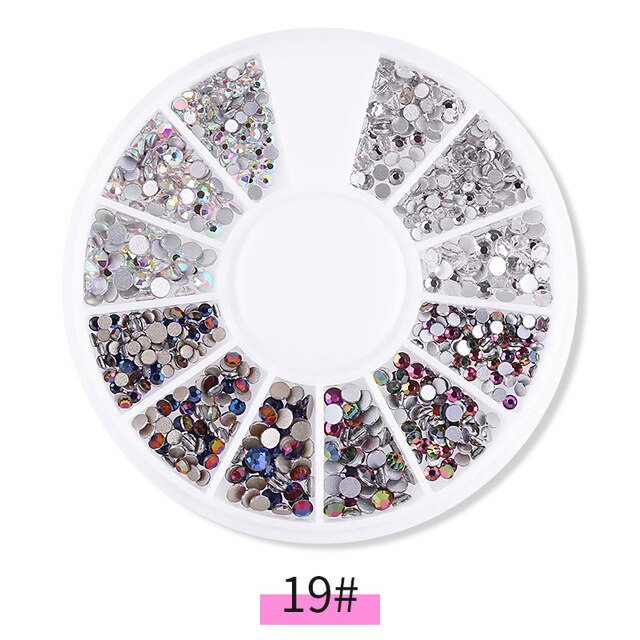 Mixed Size Nail Stone AB Color Rhinestone Irregular Beads Charms Manicure Nail Art Decorations Crystals In Wheel Nail Supplies