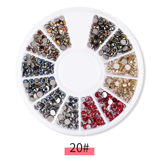 Mixed Size Nail Stone AB Color Rhinestone Irregular Beads Charms Manicure Nail Art Decorations Crystals In Wheel Nail Supplies