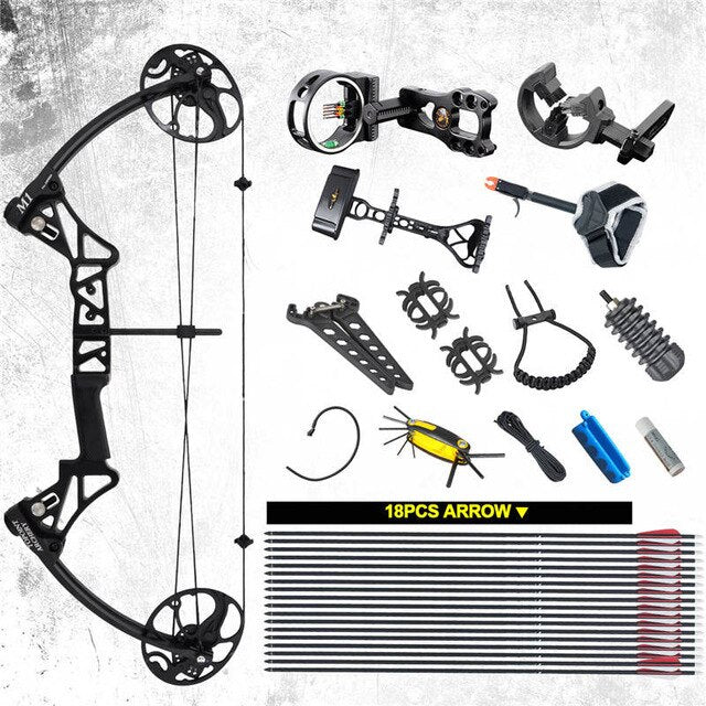 1 Set Ship From USA Warehouse Archery 19-70lbs Adjustable Hunting M1 Compound Bow Take Down BCY String Hunting Shooting Bow