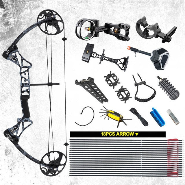 1 Set Ship From USA Warehouse Archery 19-70lbs Adjustable Hunting M1 Compound Bow Take Down BCY String Hunting Shooting Bow