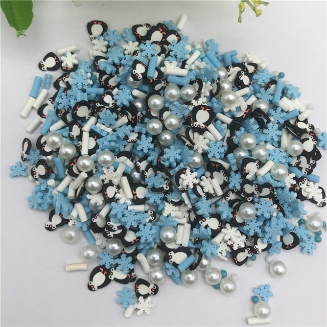 20g Christmas Halloween Flower Fish DIY Supplies Nails Art Polymer Clear Clay accessories DIY Sequins scrapbook shakes Craft