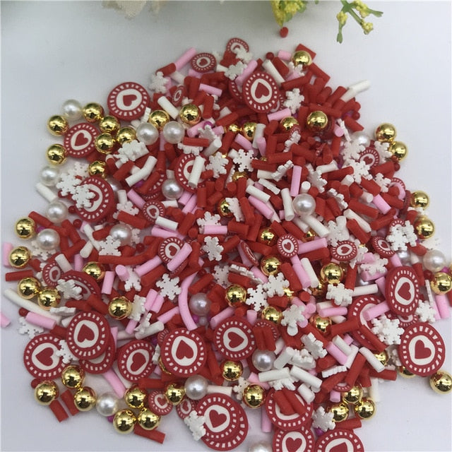 20g Christmas Halloween Flower Fish DIY Supplies Nails Art Polymer Clear Clay accessories DIY Sequins scrapbook shakes Craft