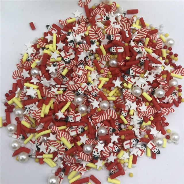 20g Christmas Halloween Flower Fish DIY Supplies Nails Art Polymer Clear Clay accessories DIY Sequins scrapbook shakes Craft