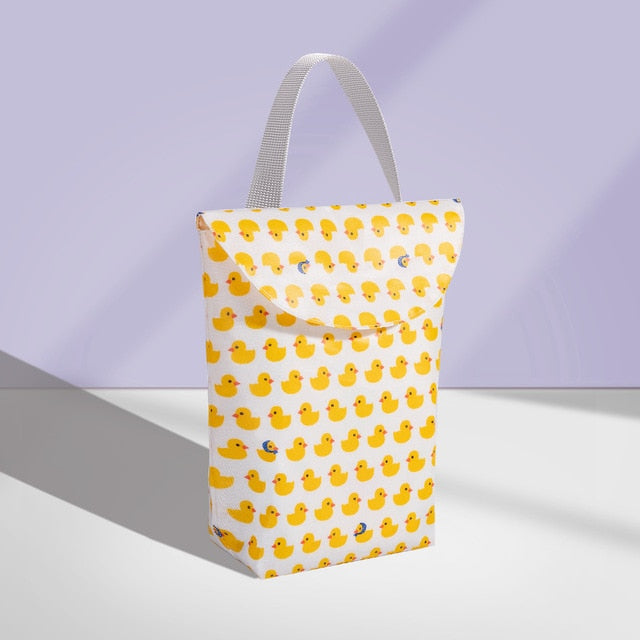 Sunveno Baby Diaper Bag Organizer Reusable Waterproof Fashion Prints Wet/Dry Cloth Bag Mummy Storage Bag Travel Nappy Bag