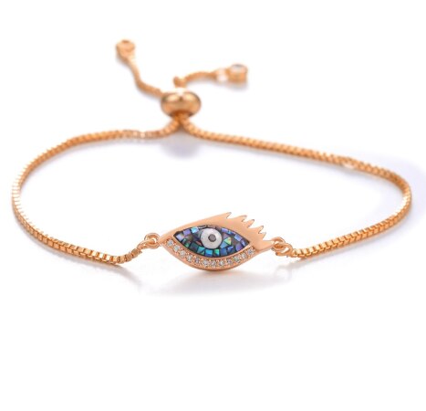 JUWANG Turkish Blue Evil Eye Charm Link Bracelets For Women Vintage Fatima Hand Chain Bracelet Fashion DIY Jewelry ojo turco