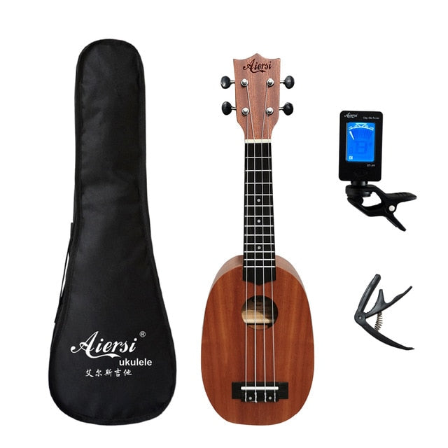 Aiersi full pack 21 inch ukelele mahogany Soprano gecko ukulele guitar musical gifts instrument 4 string Hawaiian mini guitarra