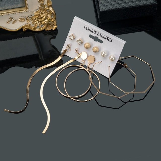X&P New Bohemian Tassel Earrings Vintage Long Earrings For Women statement Acrylic Fashion Geometry Earrings 2021 Trend Jewelry