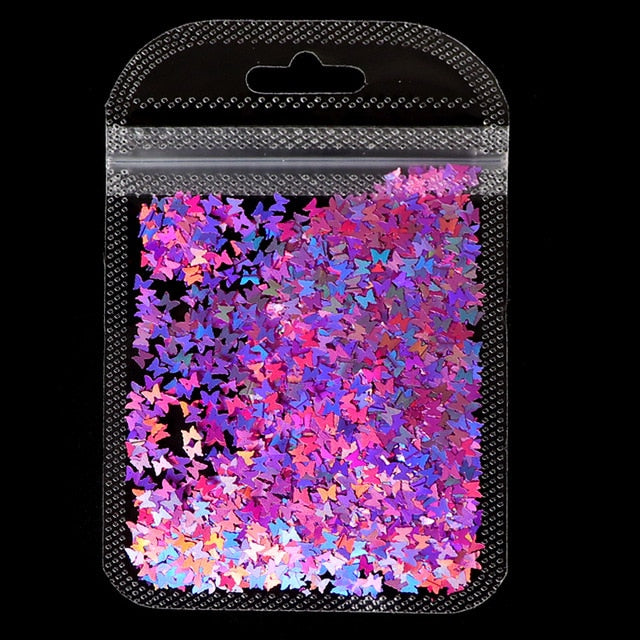 1Bag Holographic Maple Leaf Nail Art Sequins Chameleon Nail Glitter Flakes Laser Fall Leaves Nail Supplies Nail Art Decoration